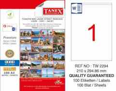 TANEX LASER ETİKET TW-2294 210 X 294,86 MM