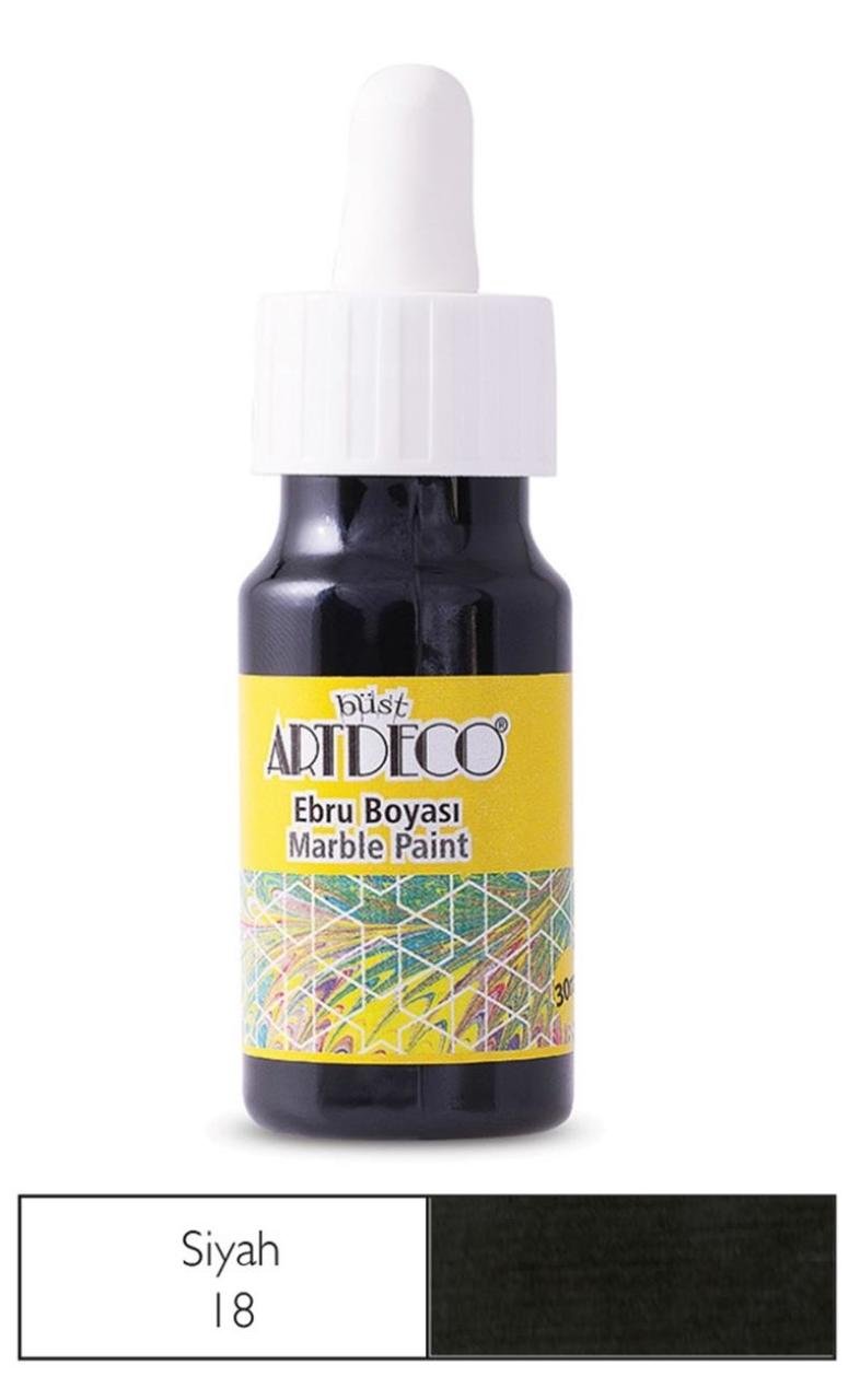 ARTDECO EBRU BOYASI 30 ML SİYAH Y-016B-18