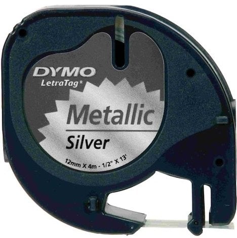 DYMO ŞERİT LET.METALİK 12MMx4M GRİ 721730 59429