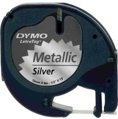 DYMO ŞERİT LET.METALİK 12MMx4M GRİ 721730 59429