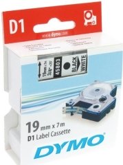 DYMO ŞERİT D1 19MMx7MT ŞEFFAF/SİYAH 720820 45800