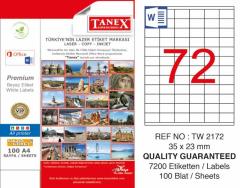TANEX LASER ETİKET TW-2172 35 X 23 MM