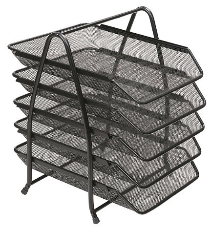 KRAF PERFORE EVRAK RAFI METAL 5 KATLI 420G SİYAH