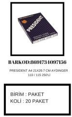 PRESIDENT AYDINGER A4 110/115 GR 250 Lİ