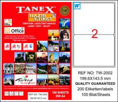 TANEX LASER ETİKET TW-2002 199.6 X 143.5 MM