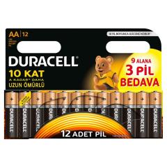 DURACELL PİL AA KALEM 12Lİ (9+3)