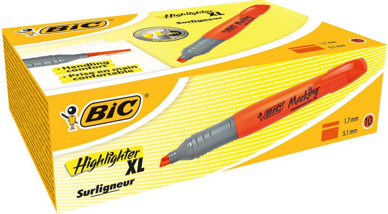 BIC FOSFORLU K. BRITE LINER XL TURUNCU 10LU 942079