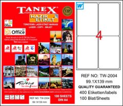 TANEX LASER ETİKET TW-2004 99.1 X 139 MM