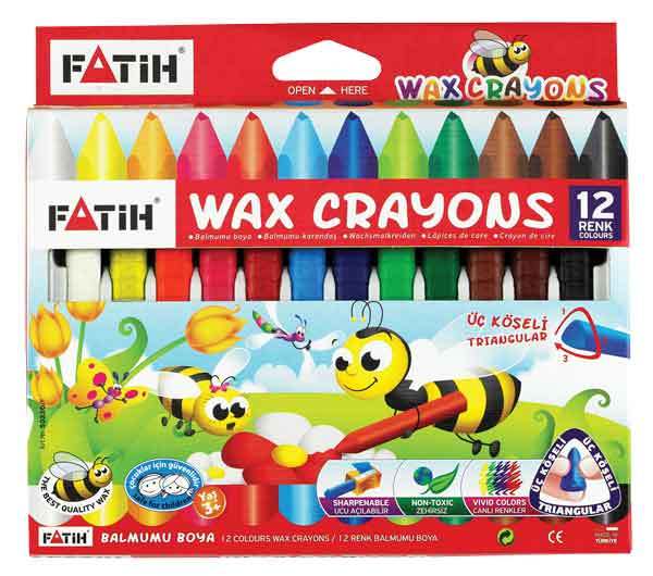 FATİH CRAYON BOYA 12 RENK JUMBO 50140-50220