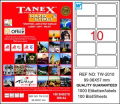 TANEX LASER ETİKET TW-2010 99.06 X 57 MM
