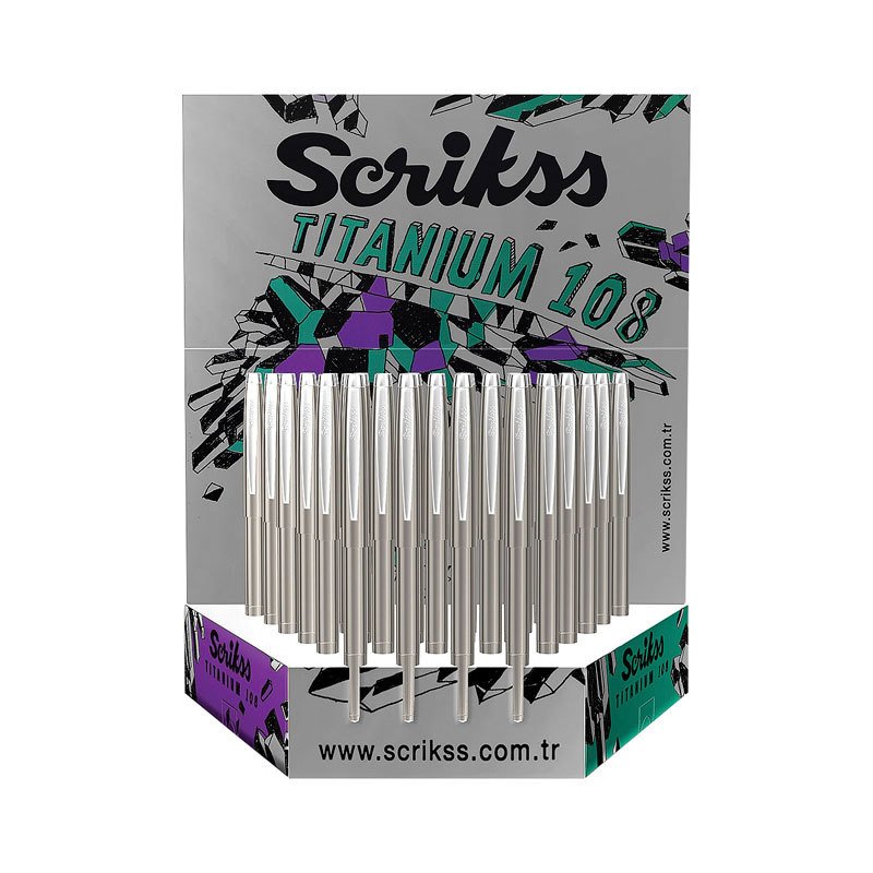 SCRIKSS TÜKENMEZ KALEM F108 TITANIUM 36 LI 108T36A