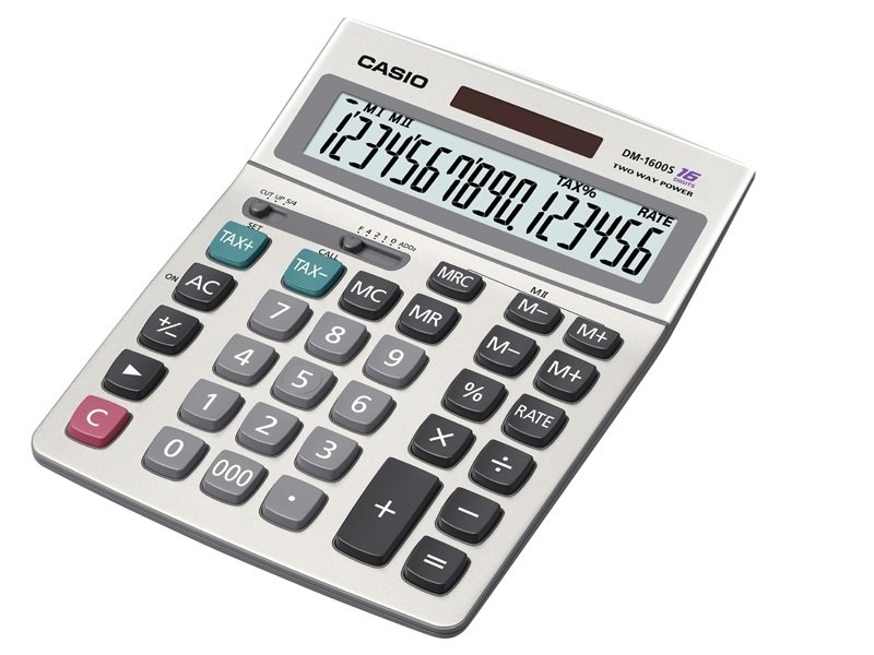 CASIO HESAP MAKİNESİ MASAÜSTÜ DM-1600B/S 16 HANE