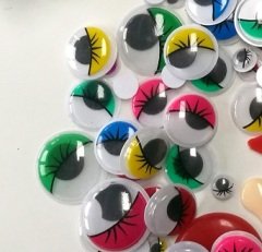 KRAF KIDS OYNAR GÖZ 15 MM RENKLİ 50 Lİ KK61