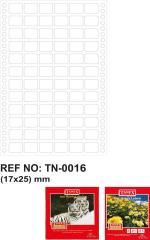 TANEX BİLGİSAYAR ETİKETİ TW-0016 17 X 25 MM 6 LI