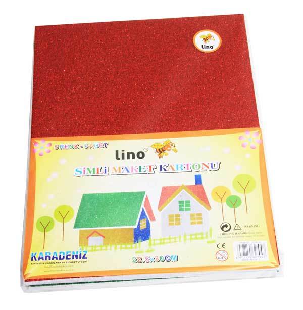 LİNO MAKET KARTONU 22,5x30CM SİMLİ 5 RENK 2727J-G