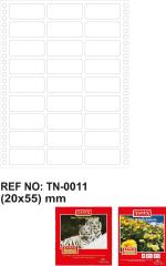 TANEX BİLGİSAYAR ETİKETİ TW-0011 20 X 55 MM 3 LÜ