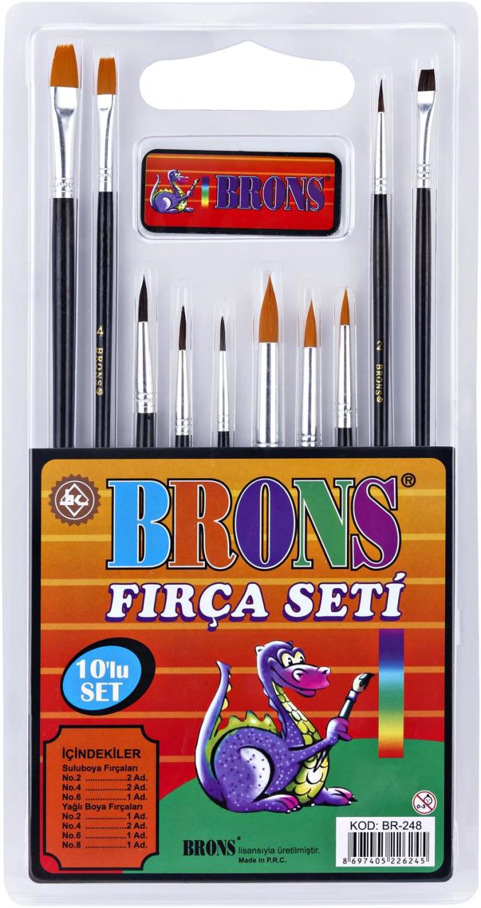 BRONS FIRÇA SETİ 10 LU BR-248