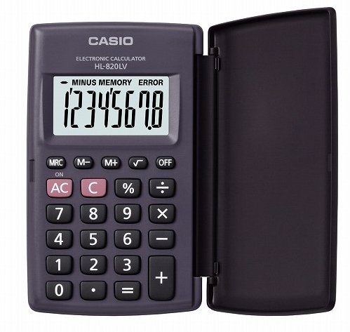CASIO HESAP MAKİNESİ CEP TİPİ HL-820LV BK 8 HANE
