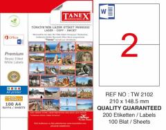 TANEX LASER ETİKET TW-2102 210 X 148.5 MM