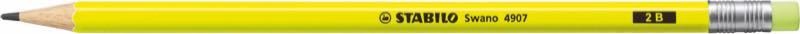 STABILO KURŞUN KALEM NEON SİLGİLİ SARI 4907/2B-24