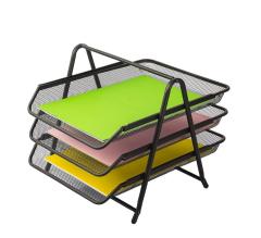 KRAF PERFORE EVRAK RAFI METAL 3 KATLI 460G SİYAH