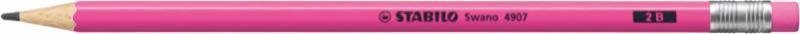 STABILO KURŞUN KALEM NEON SİLGİLİ PEMBE 4907/2B-56