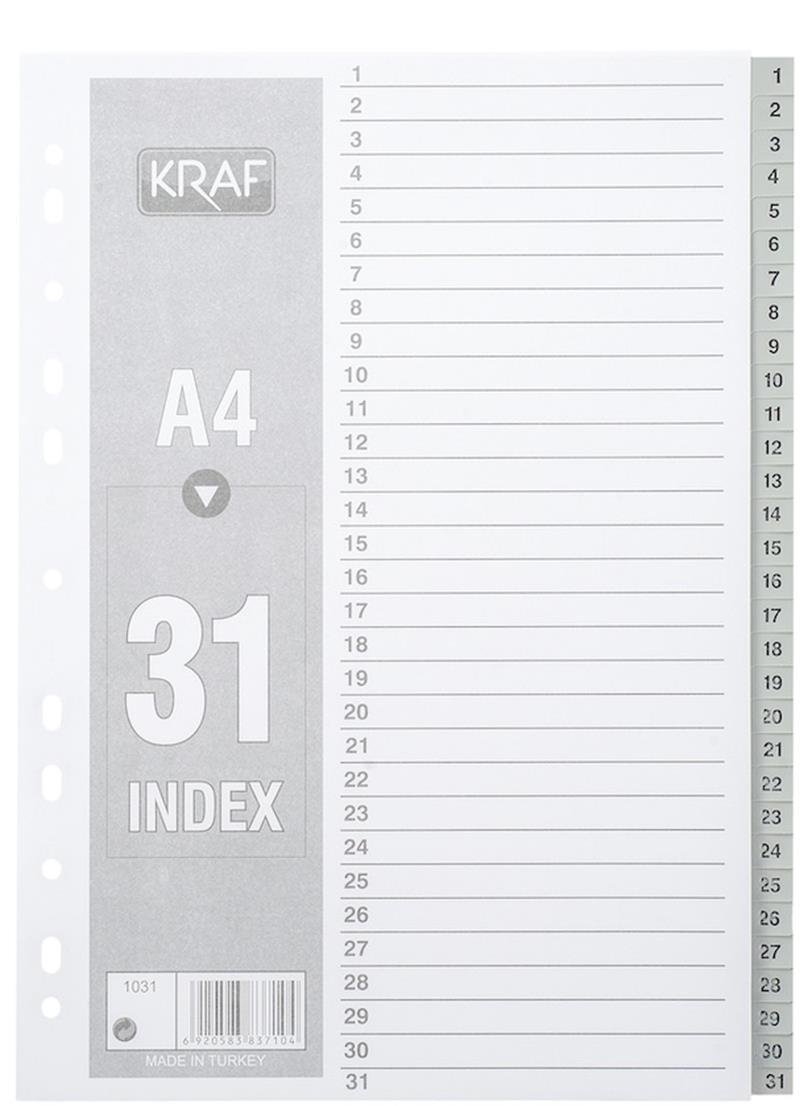KRAF SEPARATÖR 1031 1-31 RAKAM