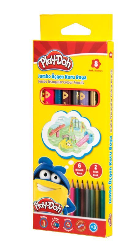 PLAY-DOH KURUBOYA JUMBO 8 RENK NEON PLAY-KU016