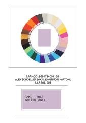 ALEX FON KARTONU 50x70 220GR LİLA 50 Lİ 724
