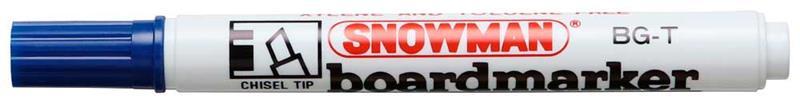 SNOWMAN BEYAZ TAHTA KALEMİ MAVİ KESİK UÇ BG-12T