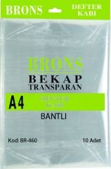 BRONS DEFTER KABI A4 ŞEFFAF 10LU BANTLI BR-460