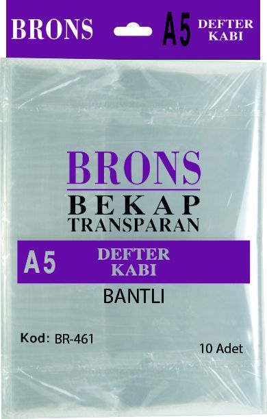 BRONS DEFTER KABI A5 ŞEFFAF BANTLI 10LU BR-461