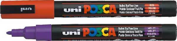 UNİ POSTER MARKÖRÜ POSCA PC-3M 0.9-1.3 GÜMÜŞ
