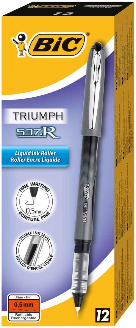 BIC ROLLER KALEM 537R İĞNE UÇ 05 SİY 12 Lİ 885790