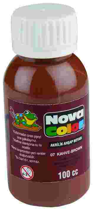 NOVA COLOR AKRİLİK BOYA ŞİŞE 100 GR KAHVE NC-513