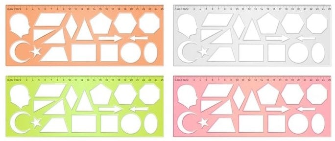 HATAS ŞABLON GEOMETRİK ŞEKİLLER 25 CM 02285