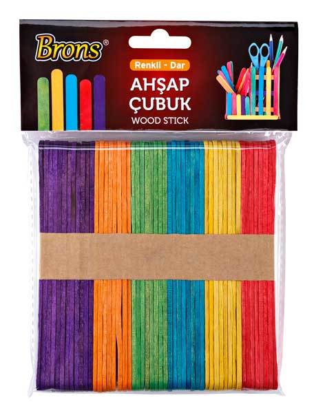 BRONS ÇUBUK AHŞAP RENKLİ GENİŞ 50 Lİ BR-903