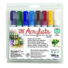 ZIG ACRYLISTA MARKÖR KESİK UÇ PAC-50/8VB 8Lİ SET