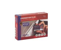 KRAF LAMİNASYON FİLMİ 85X115MM 125MIC 100LÜ 2128