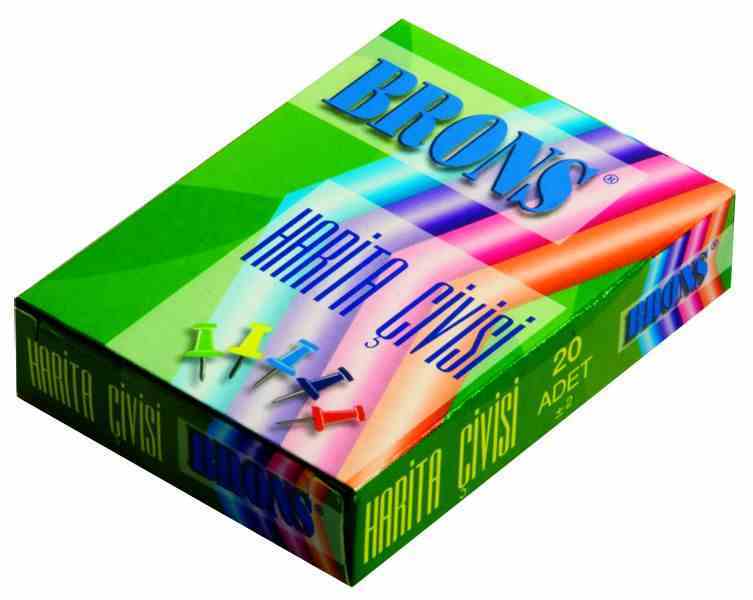 BRONS HARİTA ÇİVİSİ RENKLİ BR-357