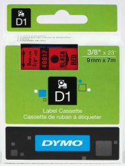 DYMO ŞERİT D1 9MMx7MT KIRMIZI/SİYAH 720720 40917