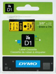 DYMO ŞERİT D1 9MMx7MT SARI/SİYAH 720730 40918
