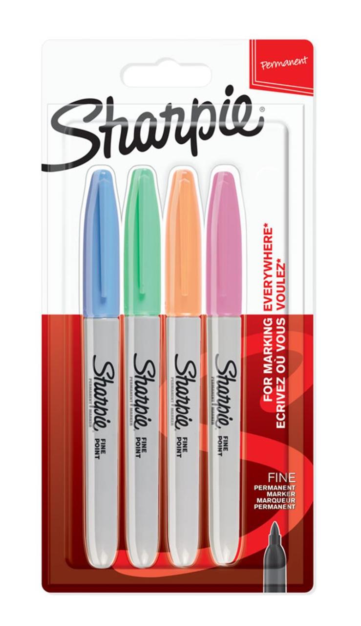 SHARPIE PERMANENT SET FINE 4 LÜ PASTEL 2065402
