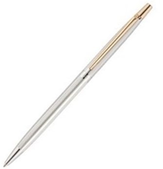 SCRIKSS TÜKENMEZ KALEM 711L ÇİZGİ DESEN GOLD KROM