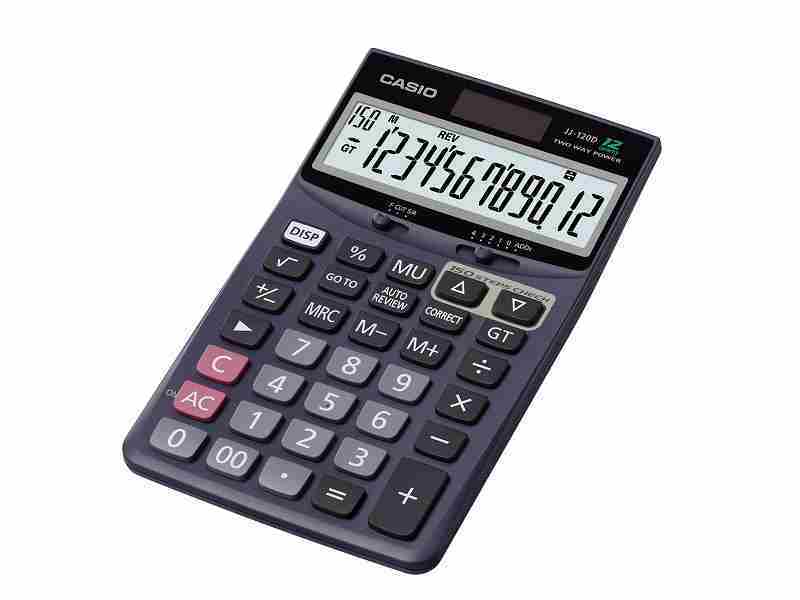 CASIO HESAP MAKİNESİ MASAÜSTÜ JJ-120DPLUS 12 HANE