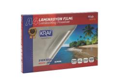 KRAF LAMİNASYON FİLMİ PARLAK A4 100MIC 100LÜ 2120
