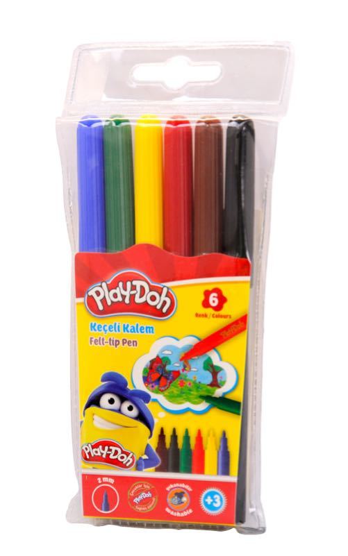 PLAY-DOH KEÇELİ KALEM 6 RENK 2MM KE004