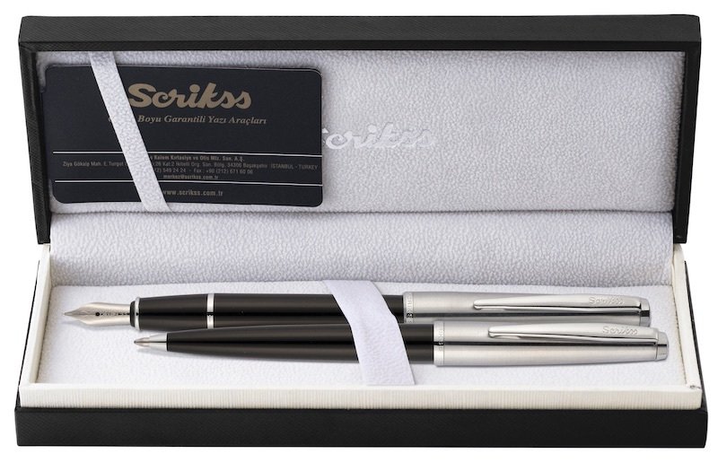 SCRIKSS DOLMAKALEM+TÜKENMEZ 78SİYAH LÜKS KUTU
