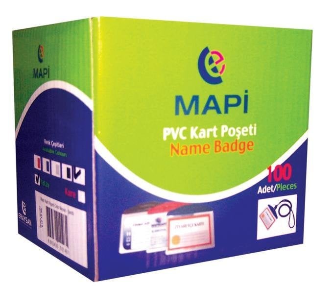 MAPİ KART P.PVC OVAL ŞERİTLİ ŞEFFA 100LÜ 910 10 02