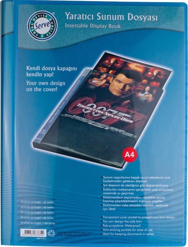 SERVE SUNUM DOSYASI SV-6730 MAVİ 30 LU